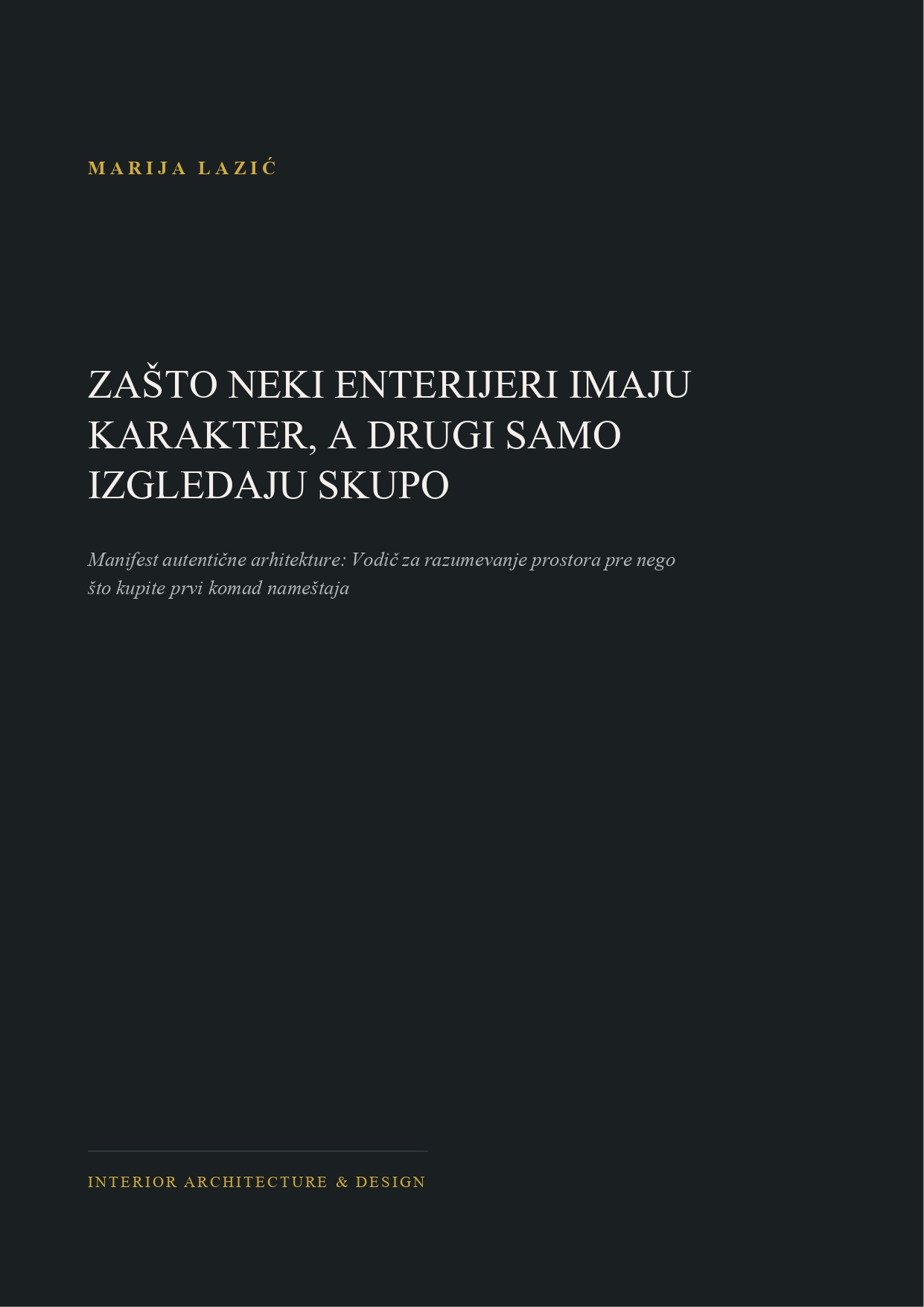Zasto Neki Enterijeri Imaju Karakter Marija Lazic page